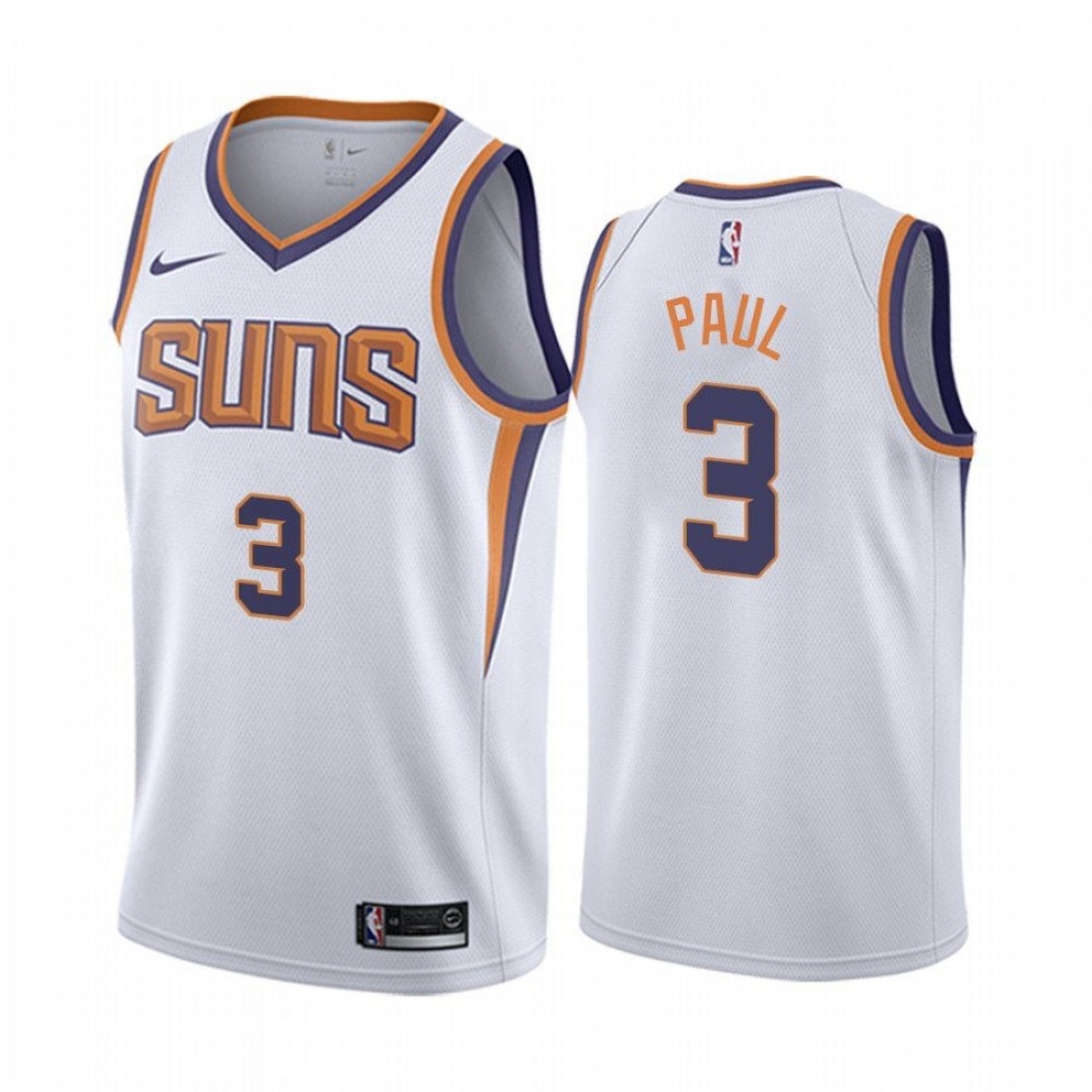 Men's Phoenix Suns Chris Paul #3 White 2019/20 Swingman Jersey - Association Edition-Pro Kit Vault | Brand New 26/27 Sports Jerseys